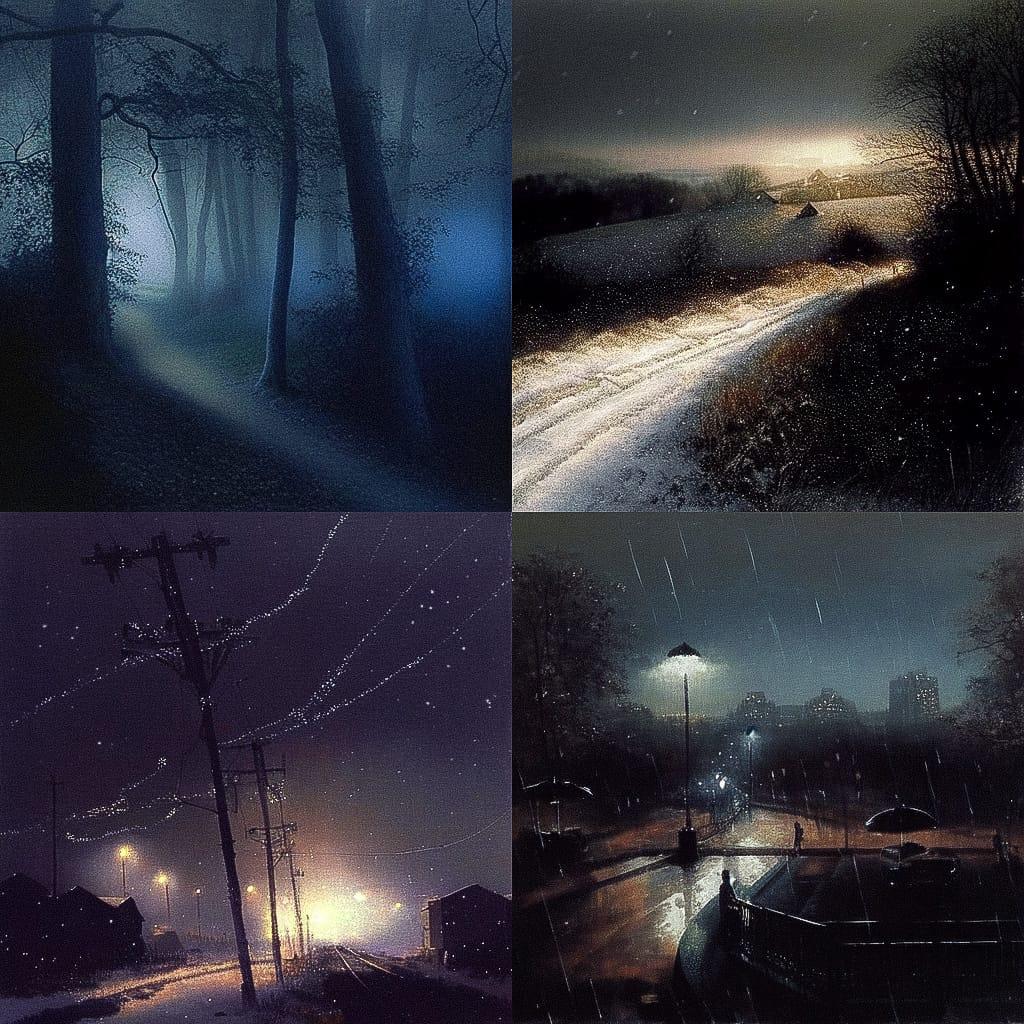 Naomi Tydeman style, Midjourney Niji 4, render 1 of 4