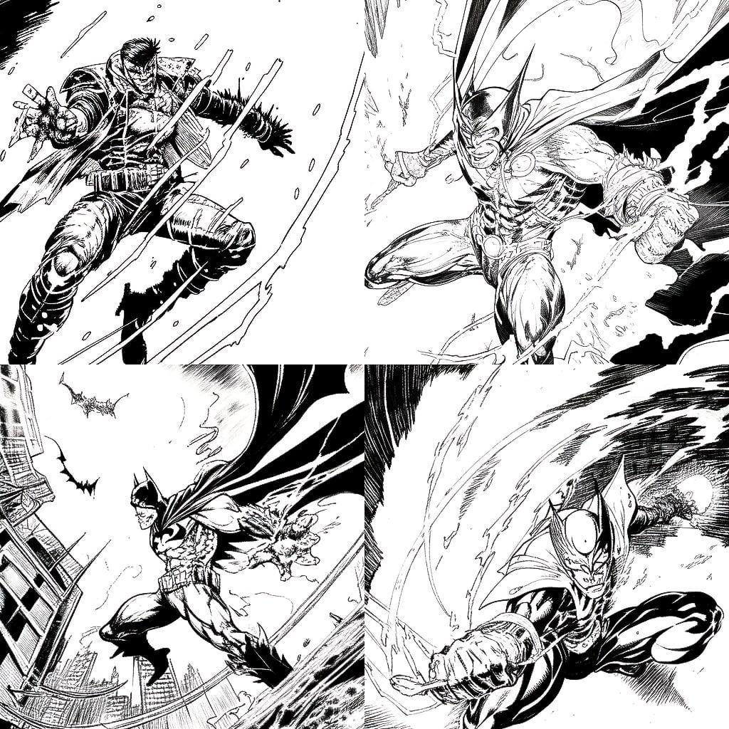 Neal Adams style, Midjourney Niji 4, render 1 of 4