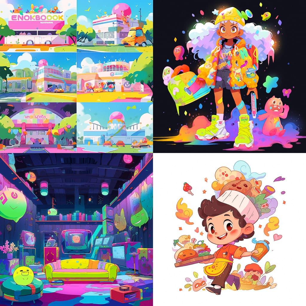 Nickelodeon style, Midjourney Niji 5, render 1 of 4