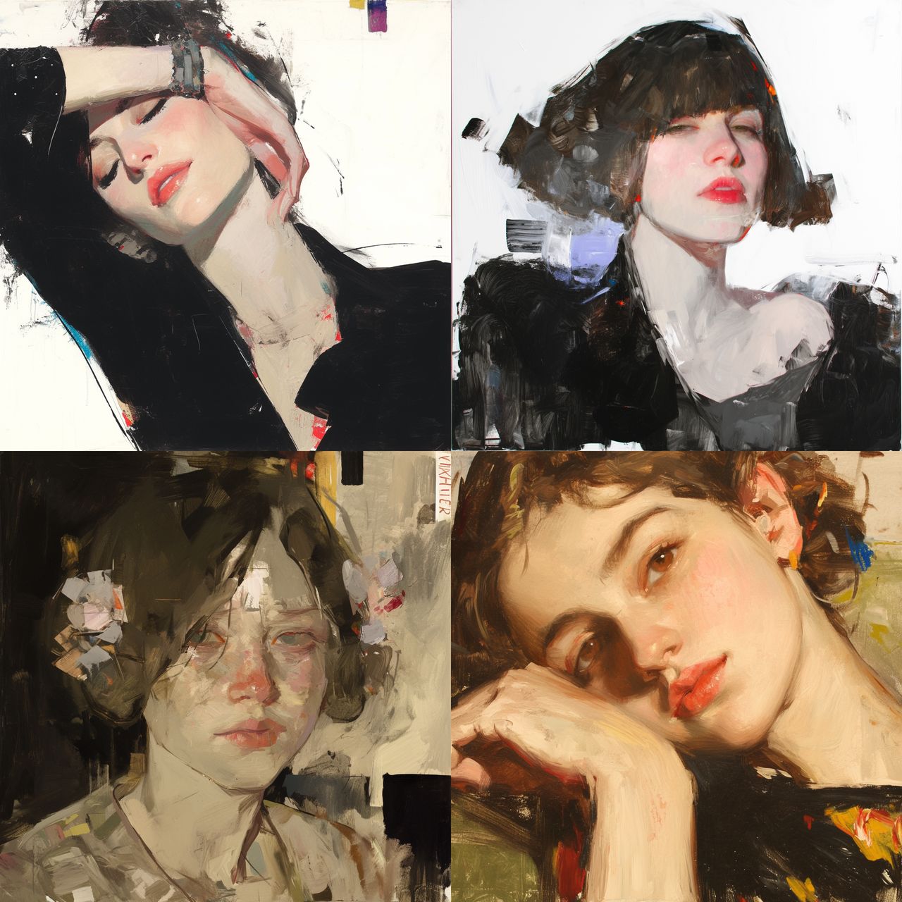 Nicolai Fechin style, Midjourney Niji 6, render 1 of 4