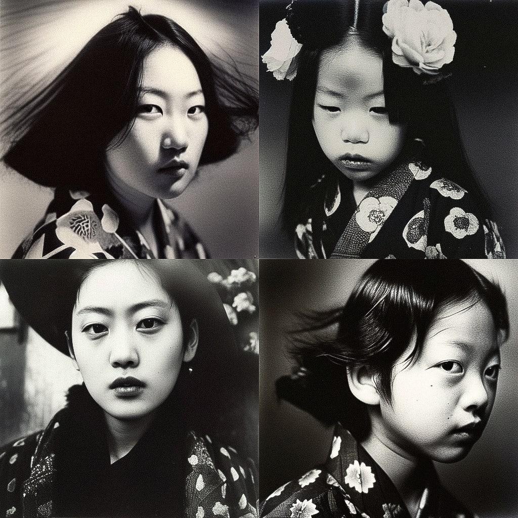 Nobuyoshi Araki style, Midjourney Niji 4, render 1 of 4