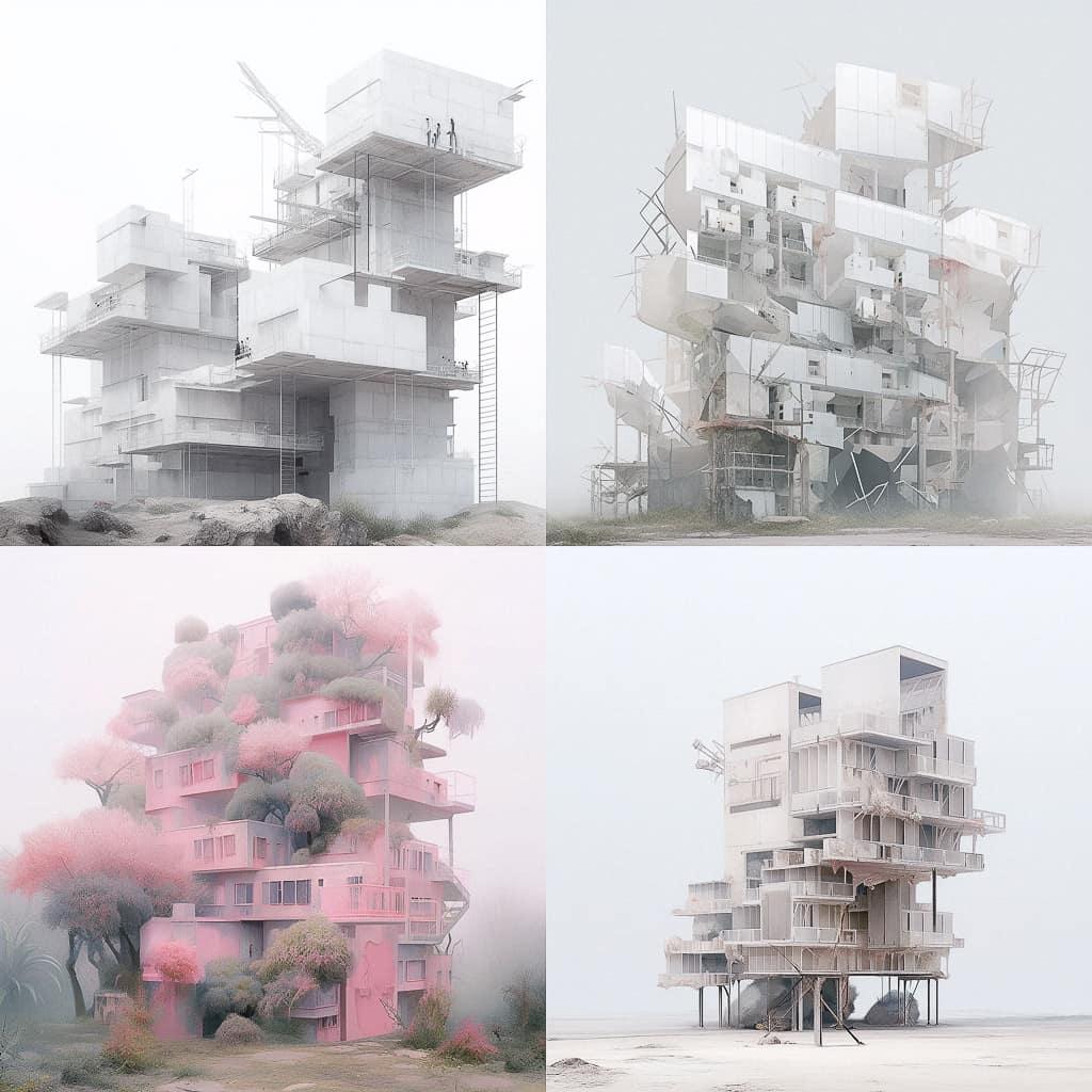 Noemie Goudal style, Midjourney Niji 5, render 1 of 4
