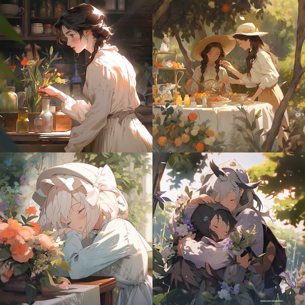 Nora Heysen style, Midjourney Niji 5, render 1 of 4