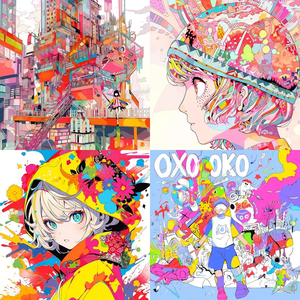 Ok go style, Midjourney Niji 5, render 1 of 4