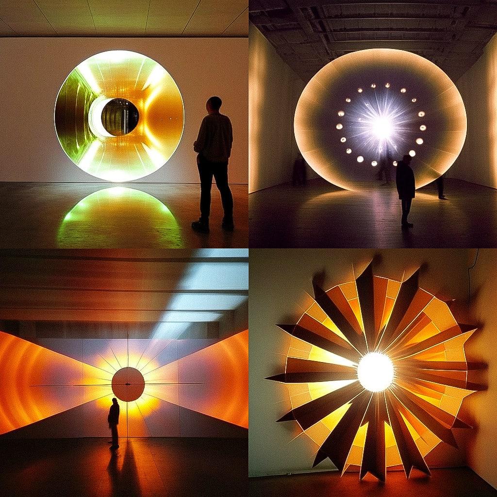 Olafur Eliasson style, Midjourney Niji 4, render 1 of 4