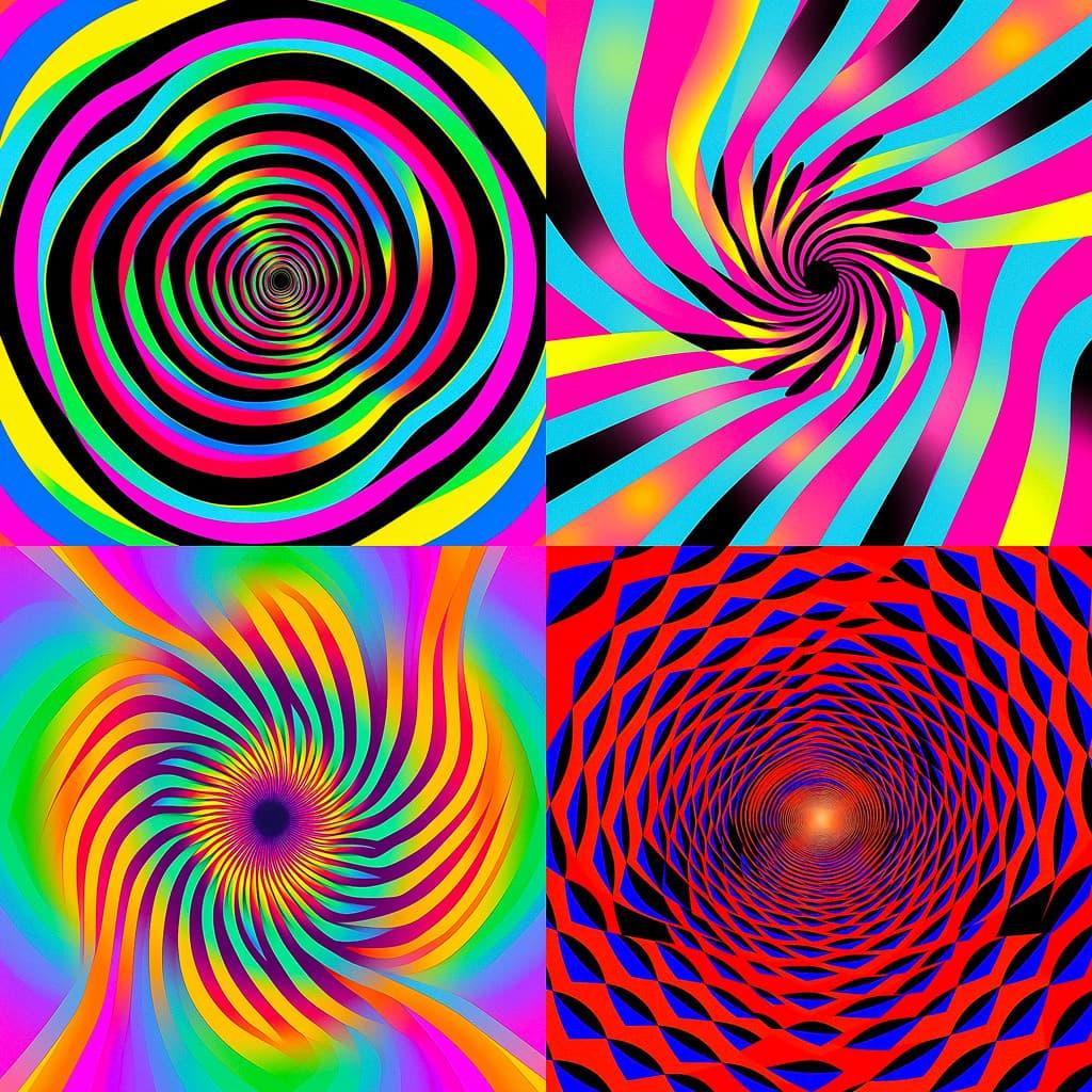 Op art style, Midjourney Niji 5, render 1 of 4