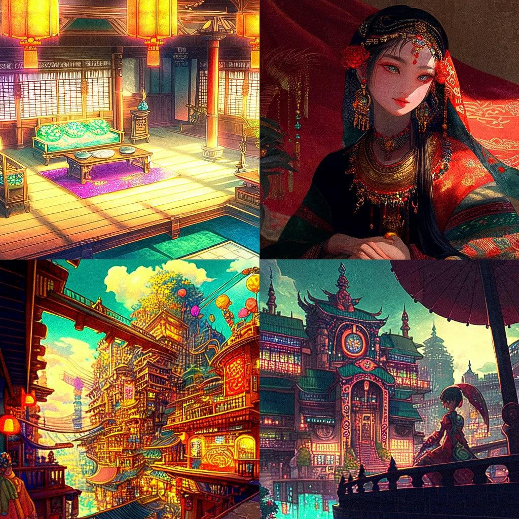Orientalism style, Midjourney Niji 4, render 1 of 4