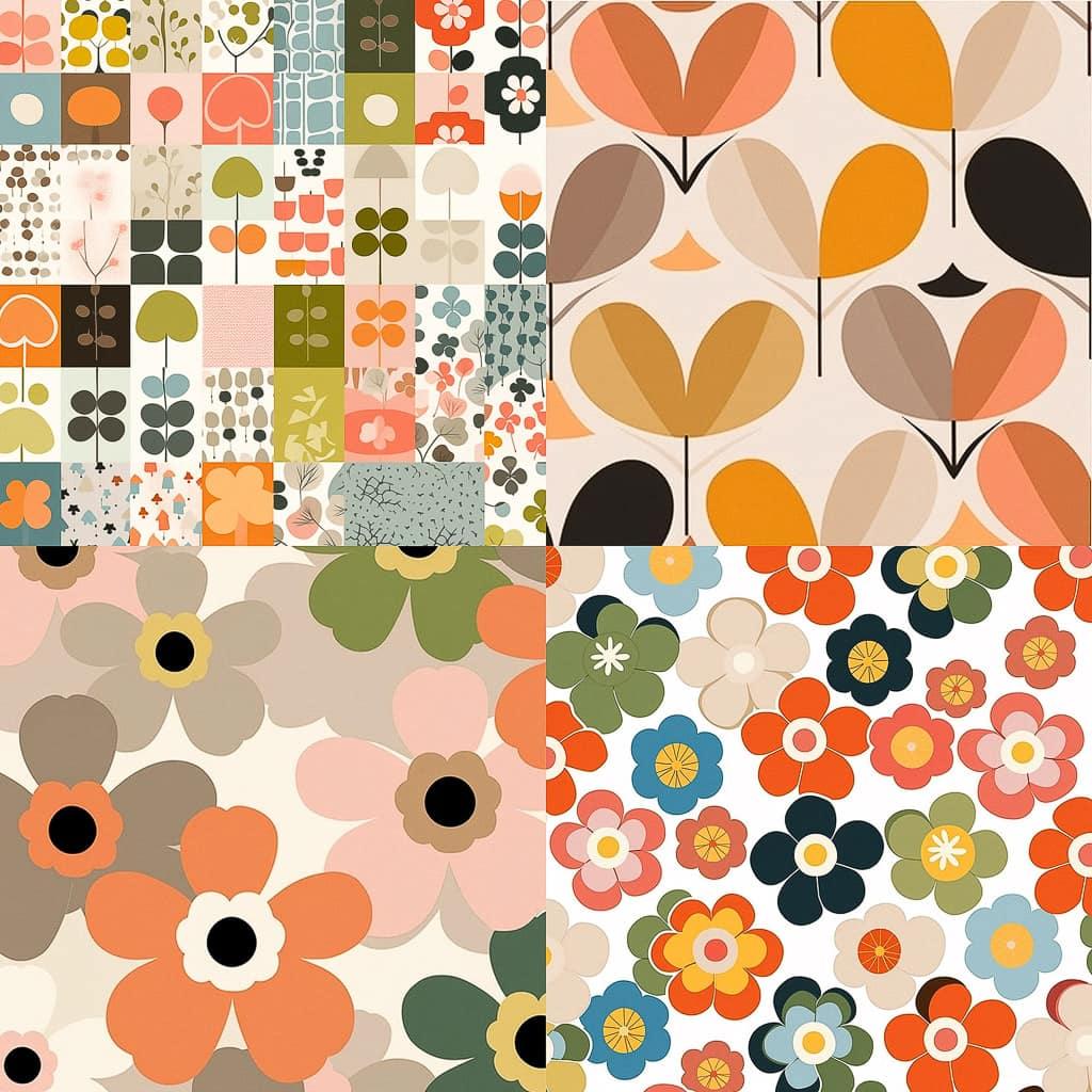 Orla Kiely style, Midjourney Niji 5, render 1 of 4