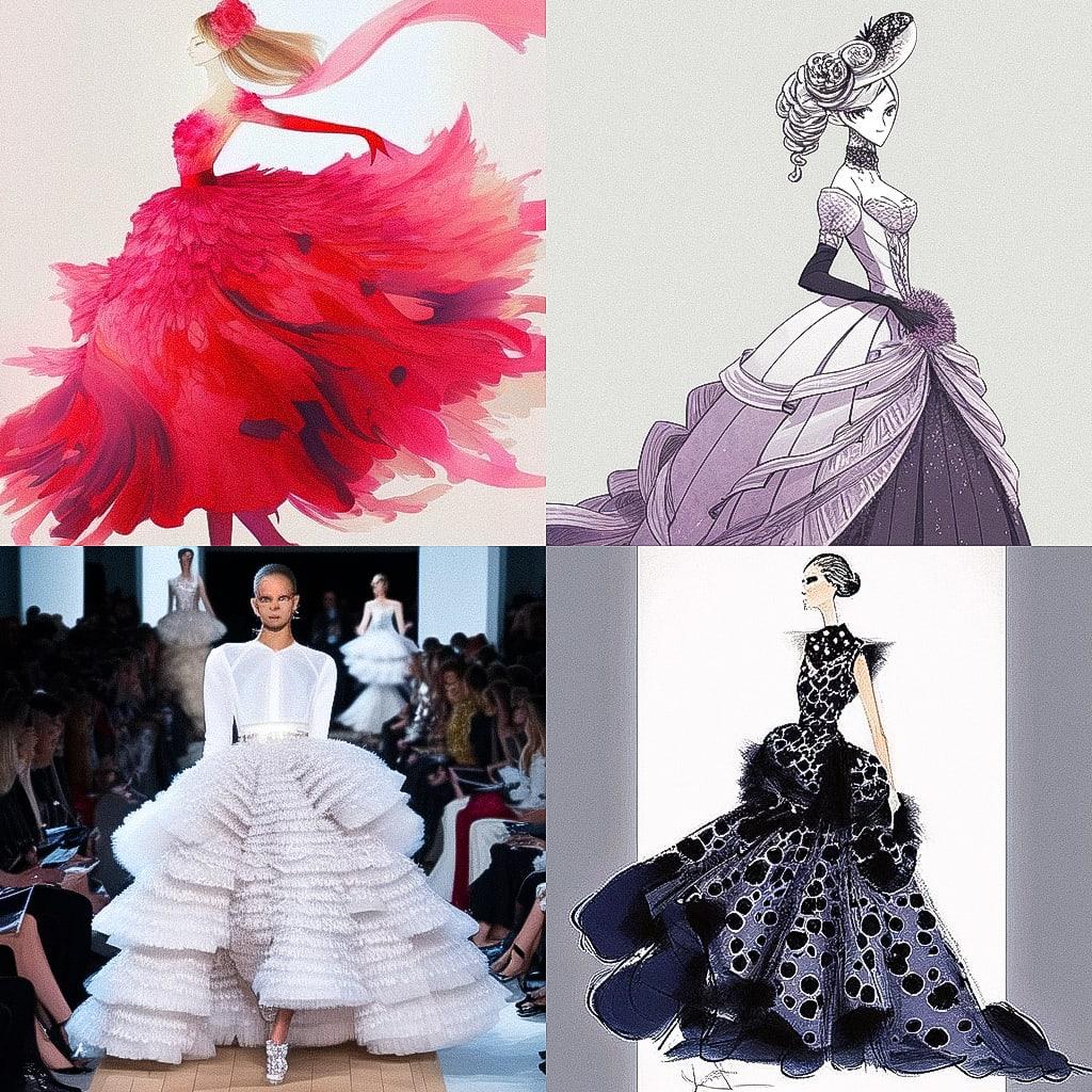 Oscar de la Renta style, Midjourney Niji 4, render 1 of 4