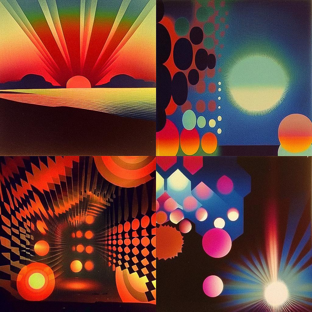 Oskar Fischinger style, Midjourney Niji 4, render 1 of 4