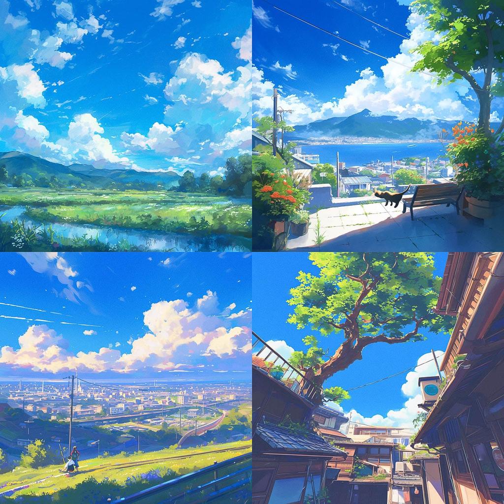 Panoramic view style, Midjourney Niji 6, render 1 of 4