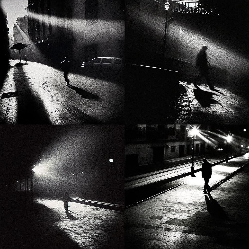 Paolo Pellegrin style, Midjourney Niji 4, render 1 of 4