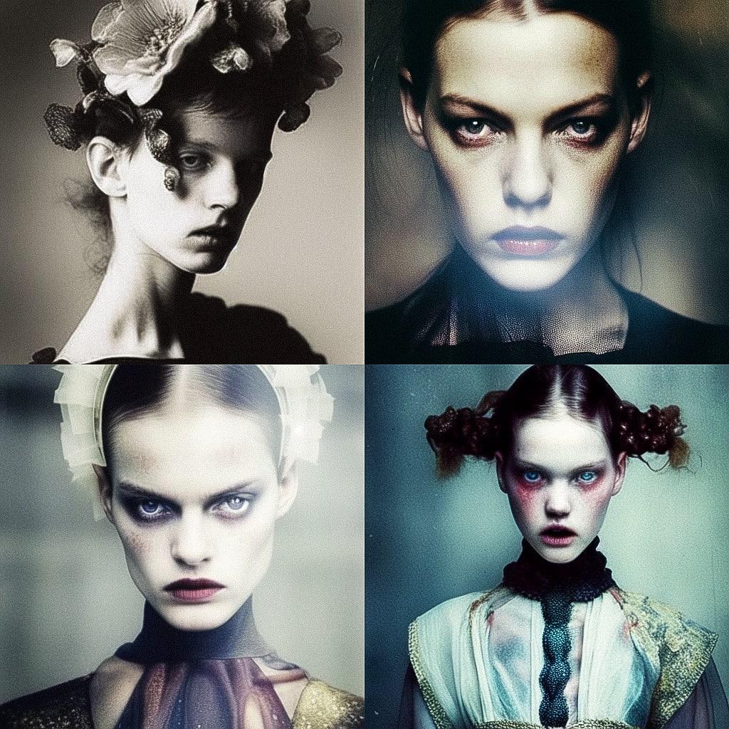 Paolo Roversi style, Midjourney Niji 4, render 1 of 4