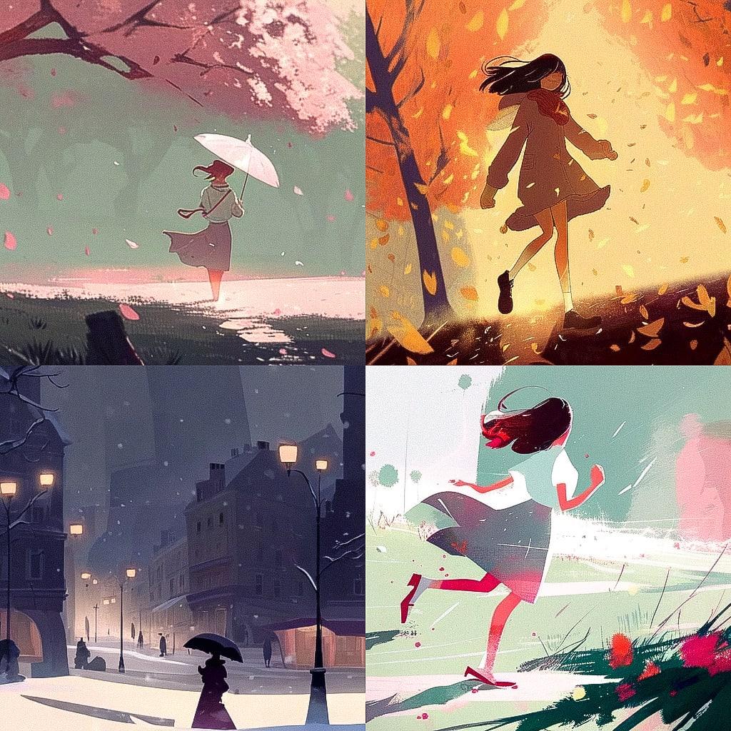 Pascal Campion style, Midjourney Niji 4, render 1 of 4