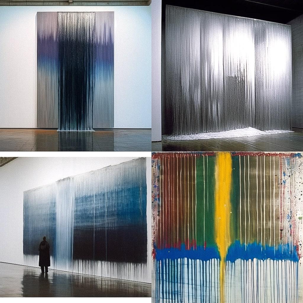 Pat Steir style, Midjourney Niji 4, render 1 of 4