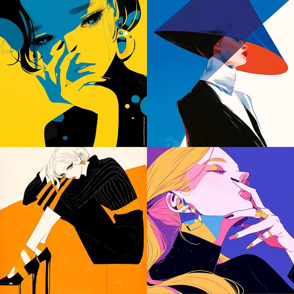 Patricia Voulgaris style, Midjourney Niji 6, render 1 of 4