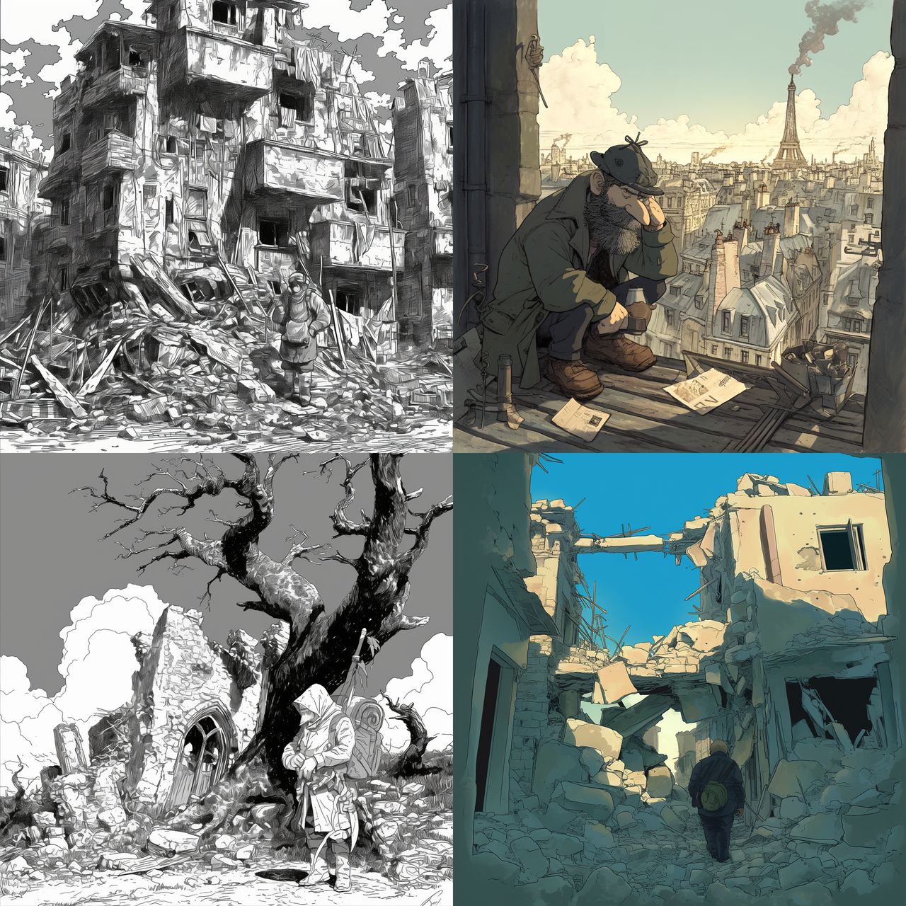 Patrick Chappatte style, Midjourney Niji 6, render 1 of 4