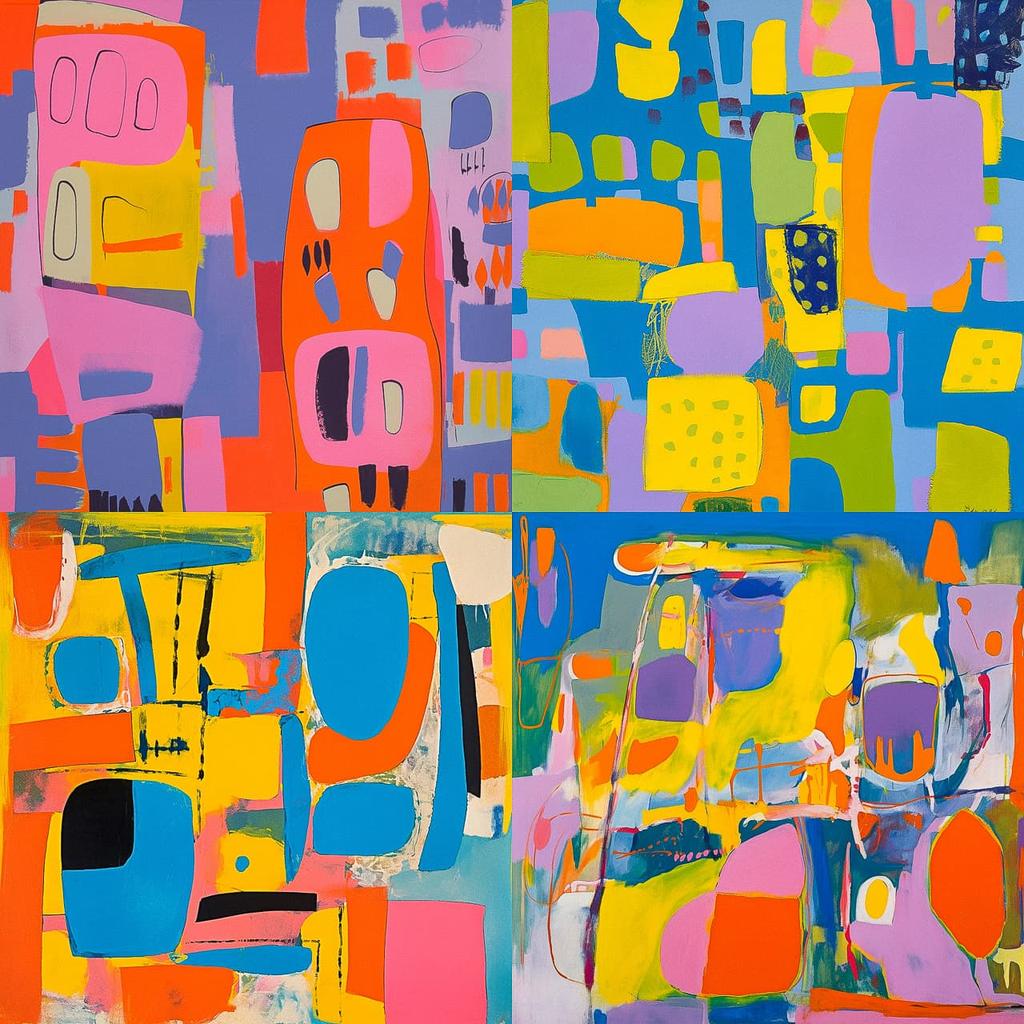 Patrick Heron style, Midjourney Niji 5, render 1 of 4