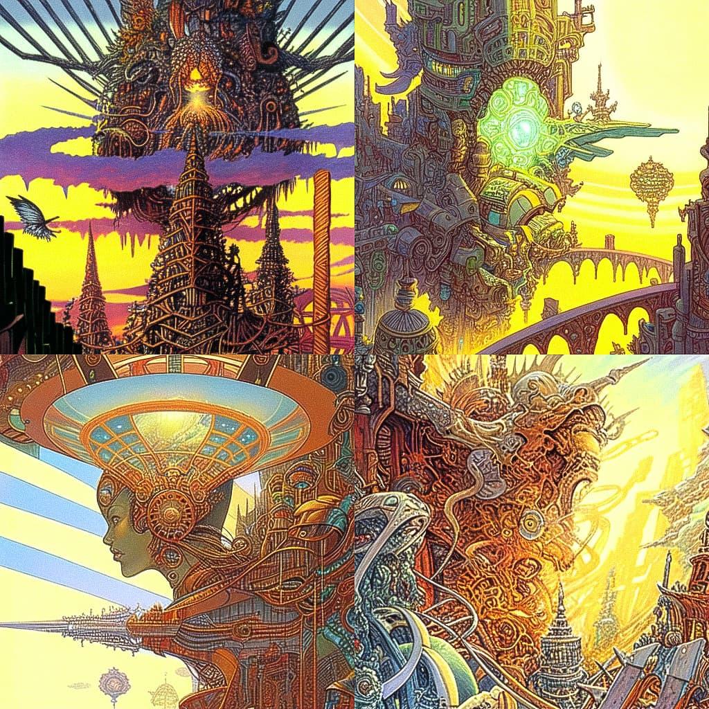 Patrick Woodroffe style, Midjourney Niji 4, render 1 of 4