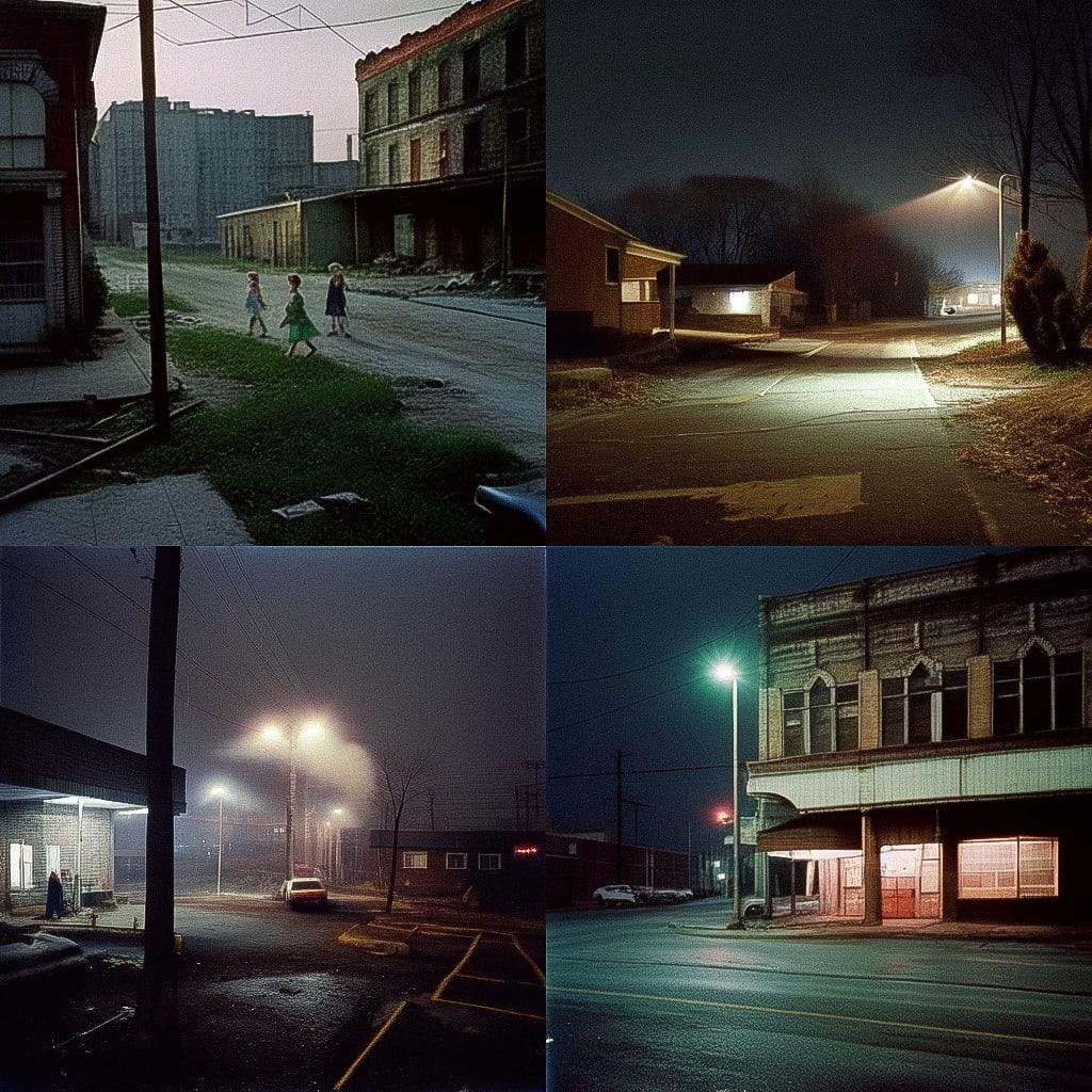 Paul Fusco style, Midjourney Niji 4, render 1 of 4