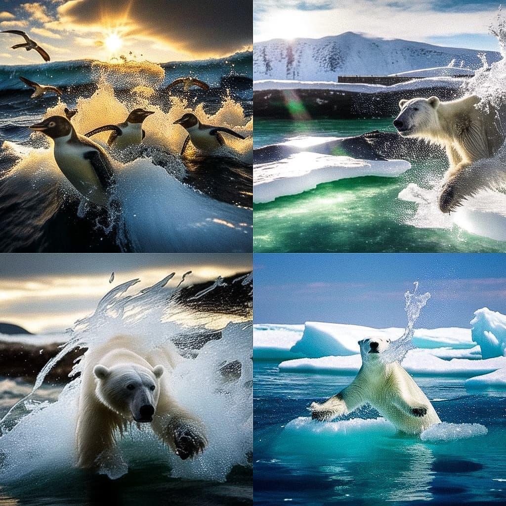 Paul Nicklen style, Midjourney Niji 5, render 1 of 4