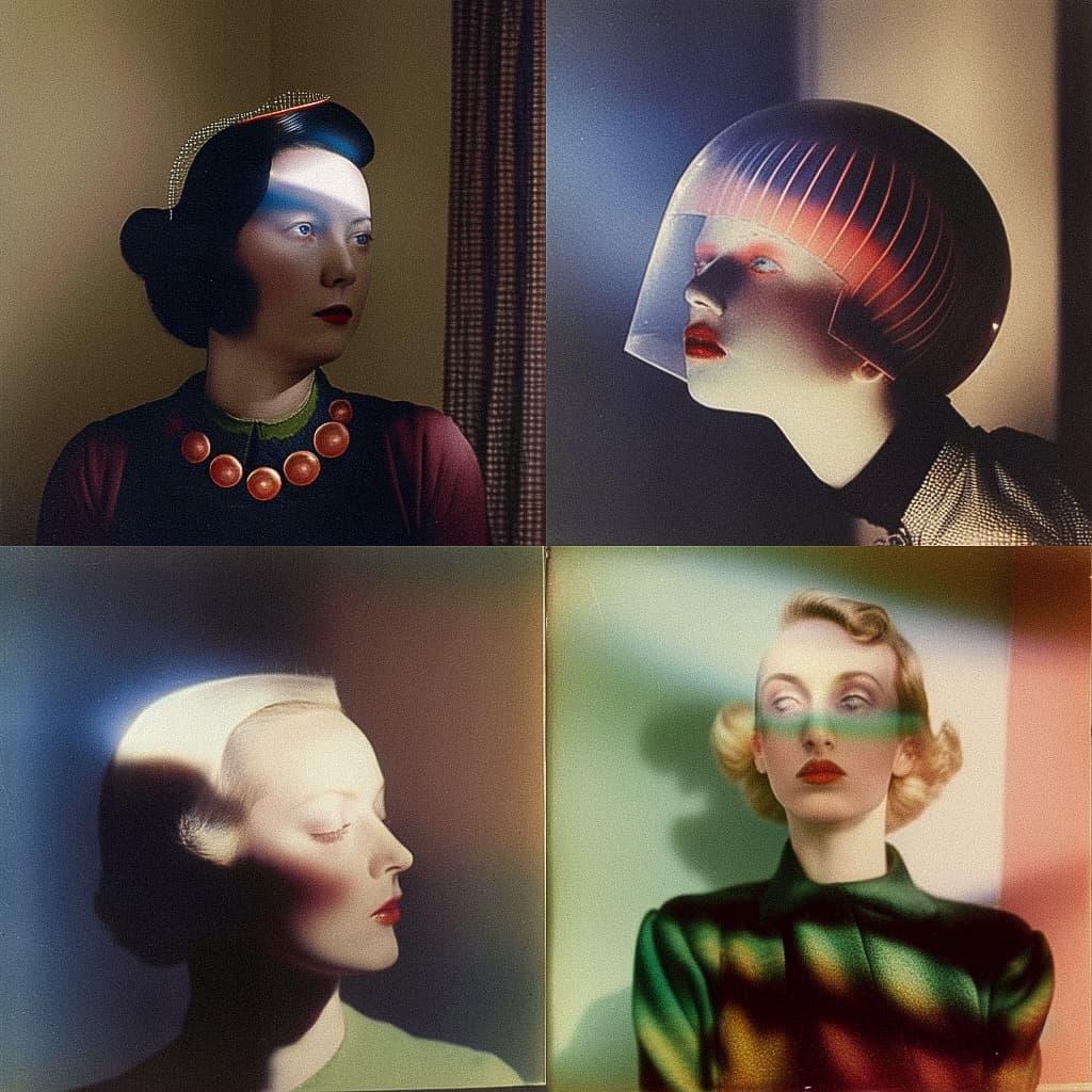 Paul Outerbridge style, Midjourney Niji 5, render 1 of 4