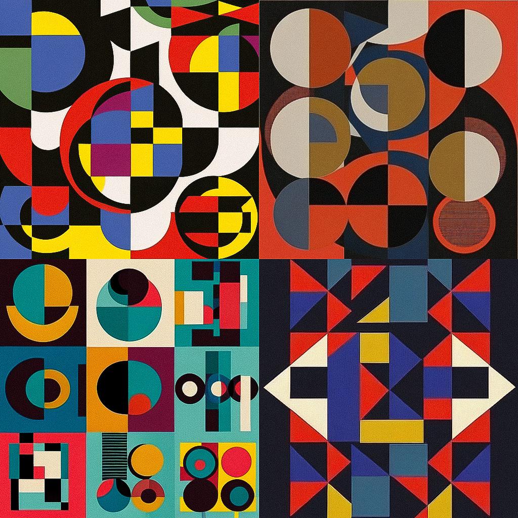 Paul Rand style, Midjourney Niji 4, render 1 of 4