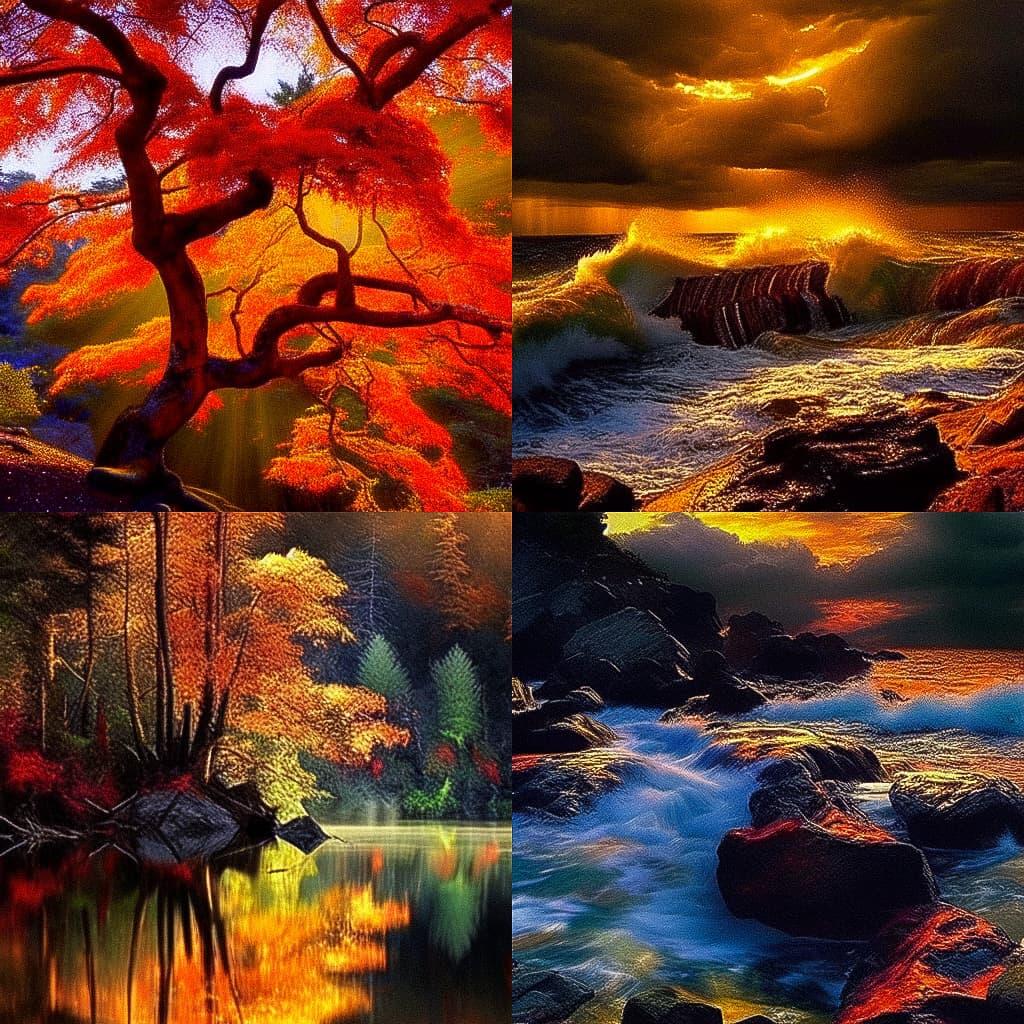 Peter Lik style, Midjourney Niji 5, render 1 of 4