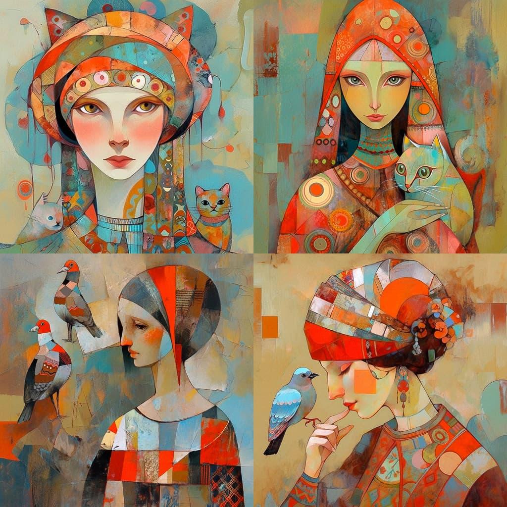 Peter Mitchev style, Midjourney Niji 5, render 1 of 4