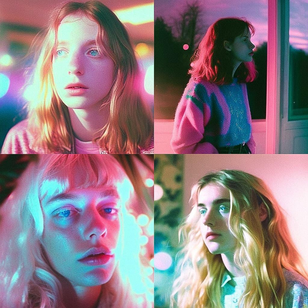 Petra Collins style, Midjourney Niji 4, render 1 of 4