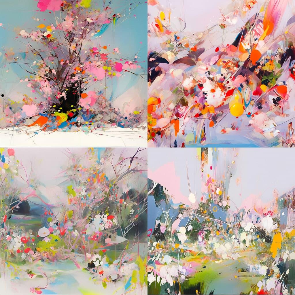 Petra Cortright style, Midjourney Niji 5, render 1 of 4