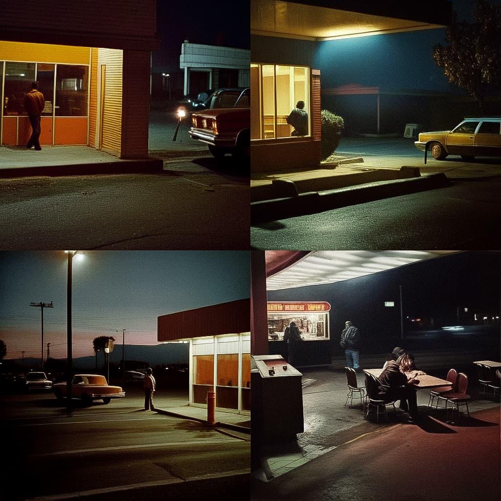 Philip-Lorca diCorcia style, Midjourney Niji 5, render 1 of 4
