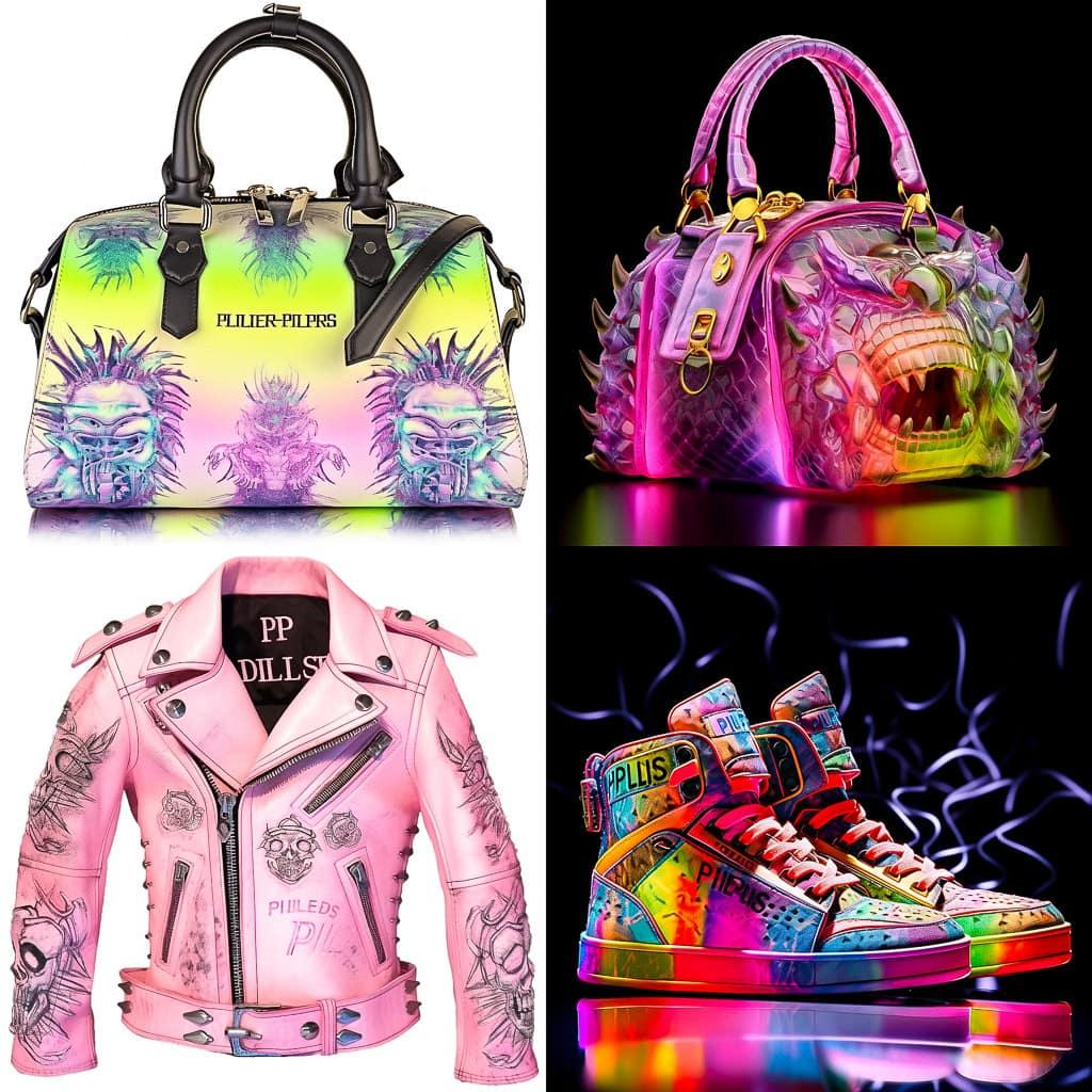Philipp Plein style, Midjourney Niji 5, render 1 of 4