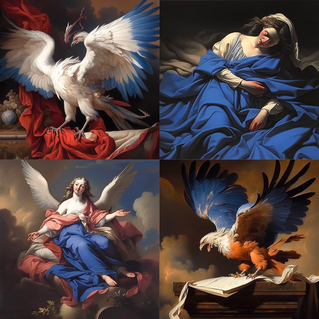 Philippe de Champaigne style, Midjourney Niji 5, render 1 of 4