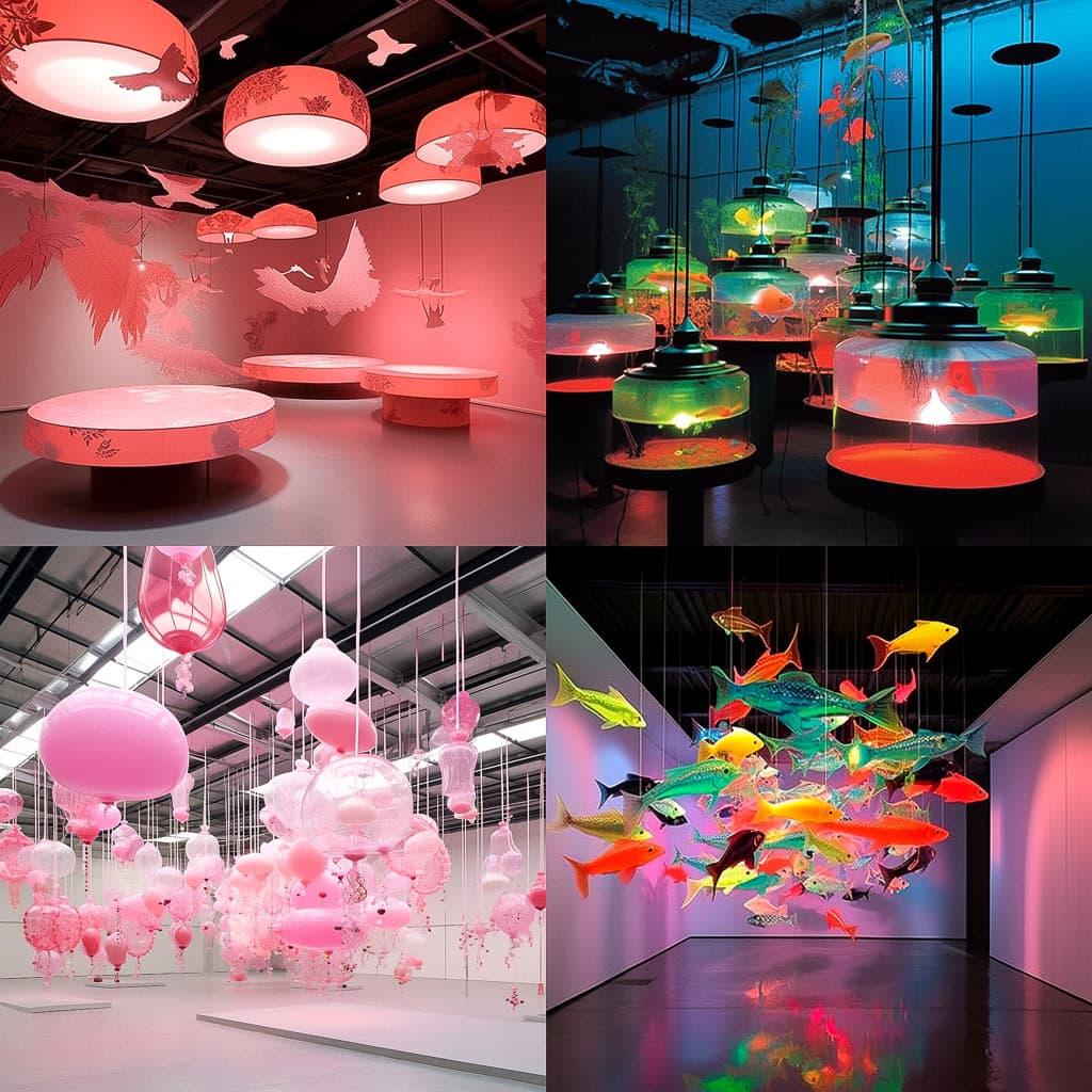 Philippe Parreno style, Midjourney Niji 5, render 1 of 4