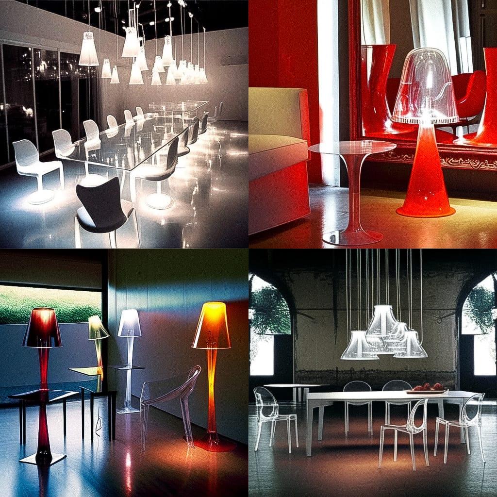 Philippe Starck style, Midjourney Niji 4, render 1 of 4