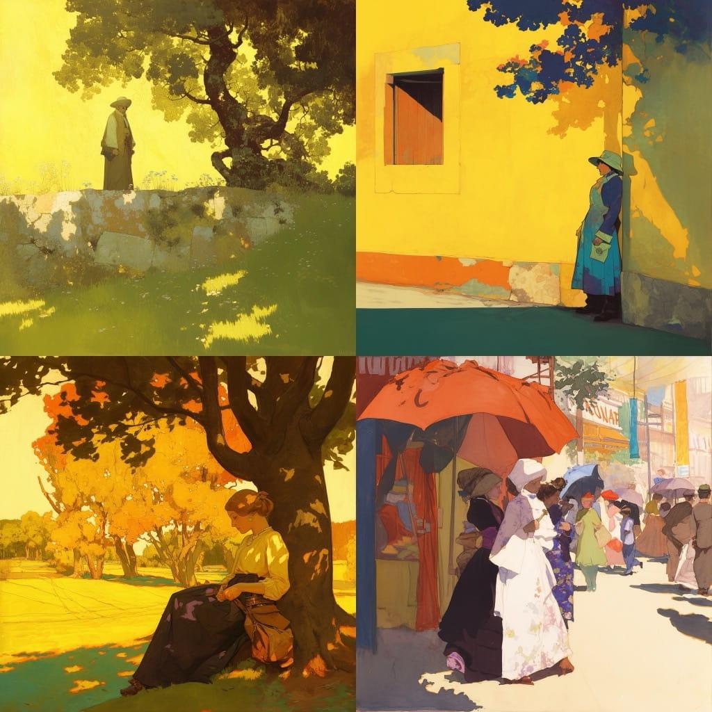 Pierre Adolphe Valette style, Midjourney Niji 6, render 1 of 4