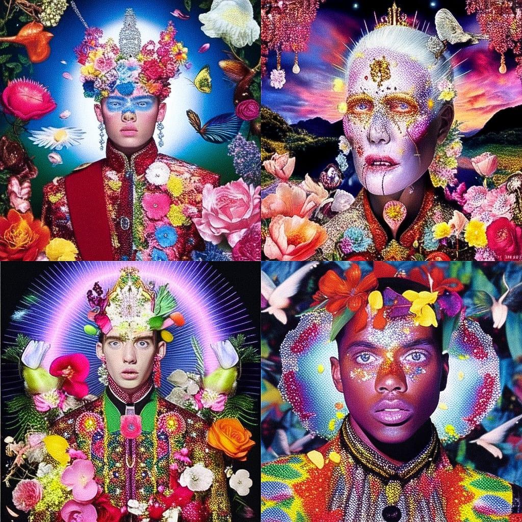 Pierre et Gilles style, Midjourney Niji 4, render 1 of 4
