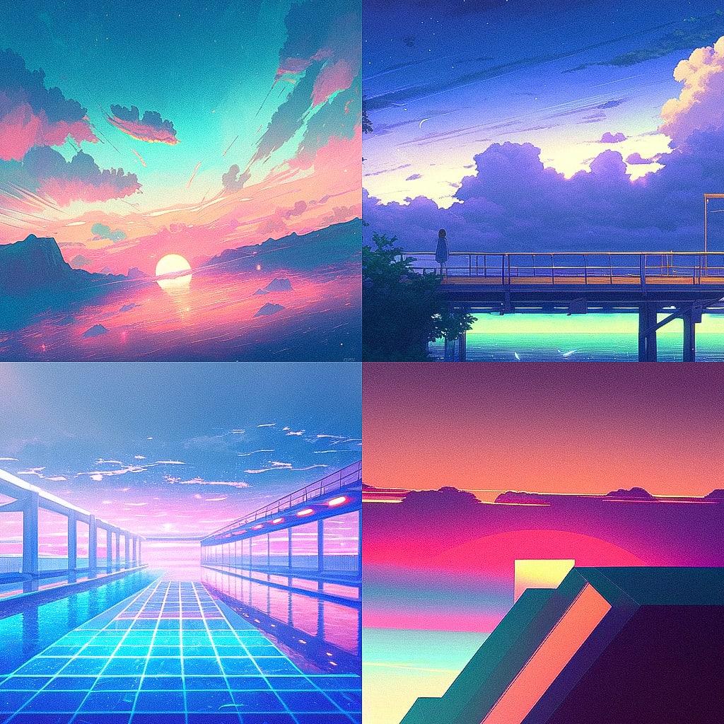 Postminimalism style, Midjourney Niji 4, render 1 of 4