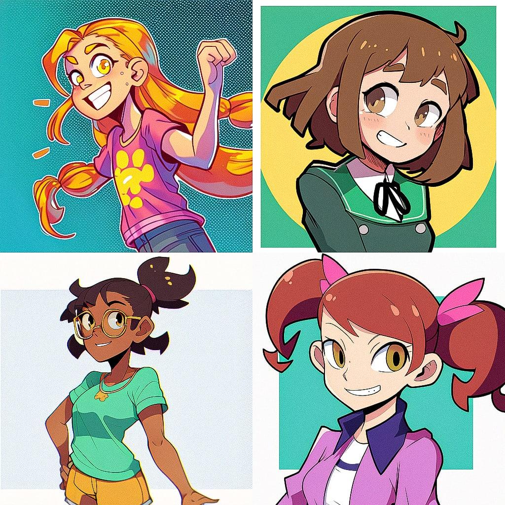 Raina Telgemeier style, Midjourney Niji 4, render 1 of 4