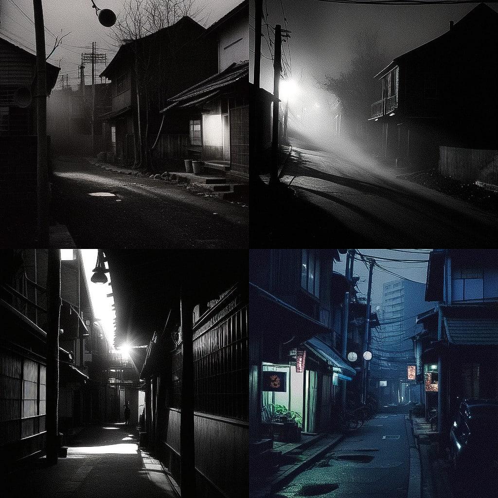 Ralph Eugene Meatyard style, Midjourney Niji 4, render 1 of 4