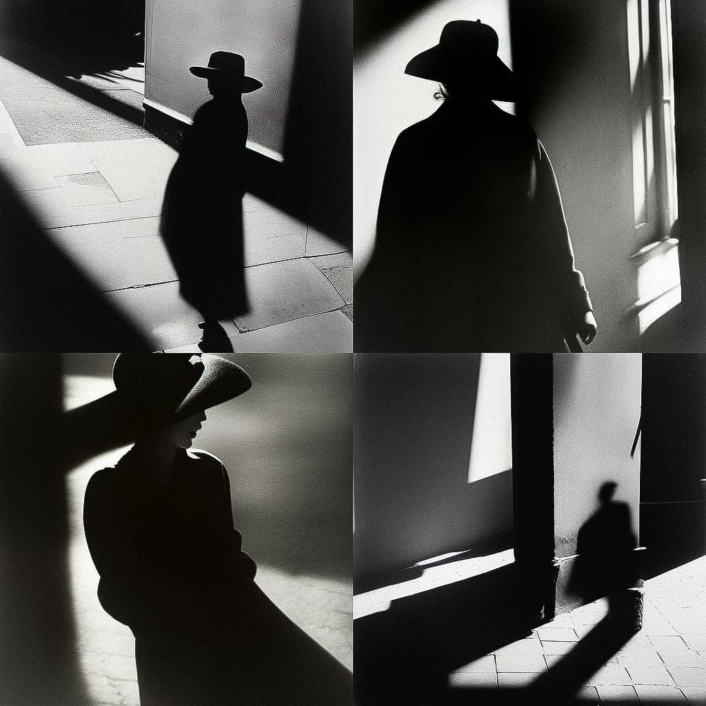 Ralph Gibson style, Midjourney Niji 5, render 1 of 4