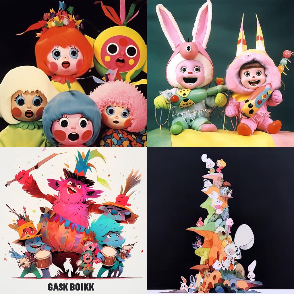Rankin Bass style, Midjourney Niji 5, render 1 of 4
