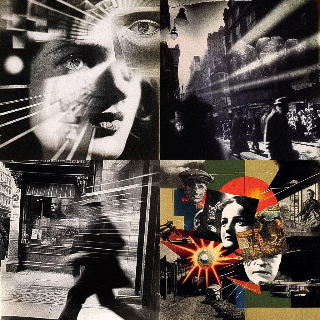 Raoul Hausmann style, Midjourney Niji 4, render 1 of 4