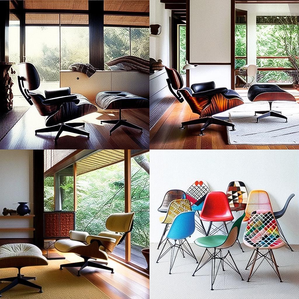 Ray Eames style, Midjourney Niji 4, render 1 of 4
