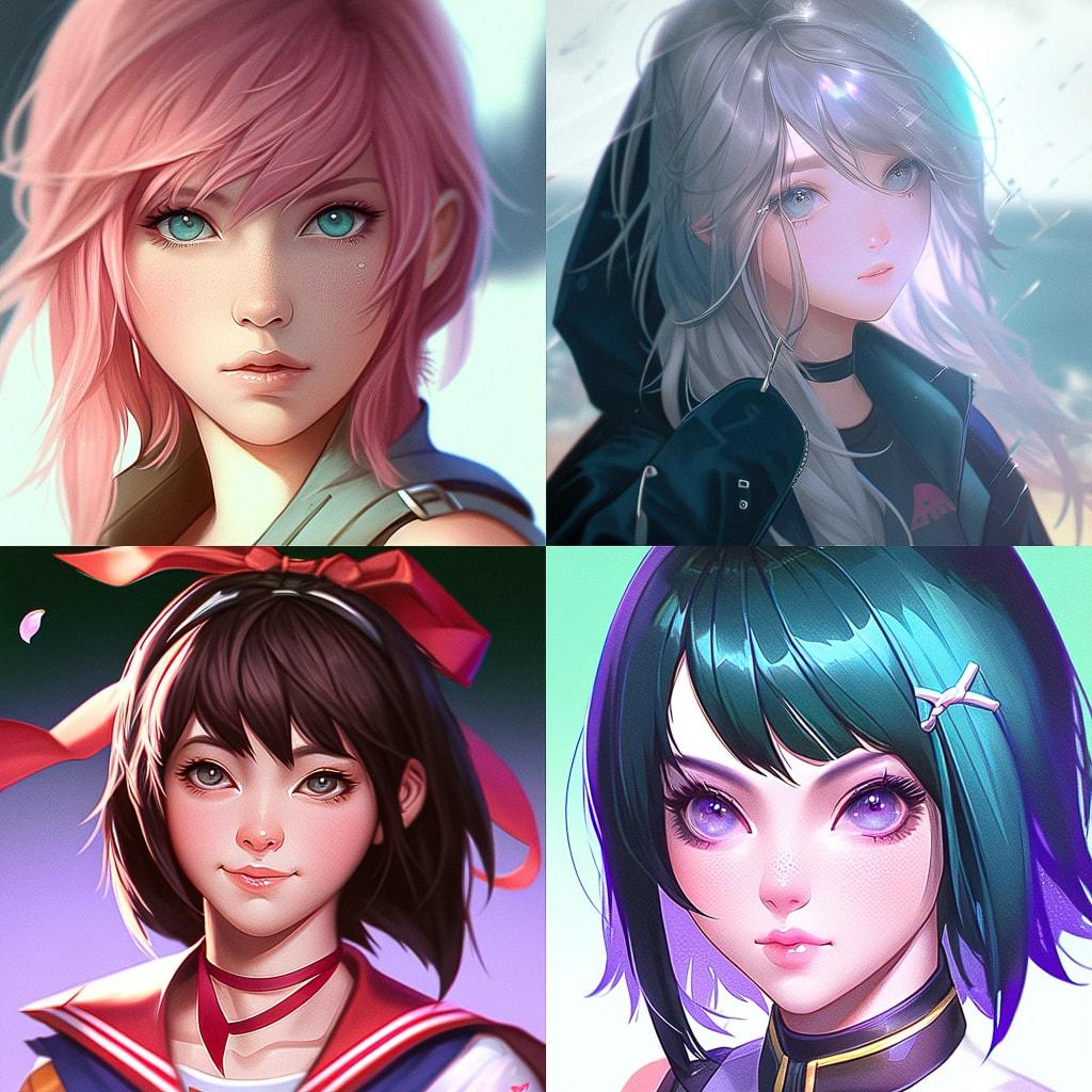Realistic anime style style, Midjourney Niji 4, render 1 of 4
