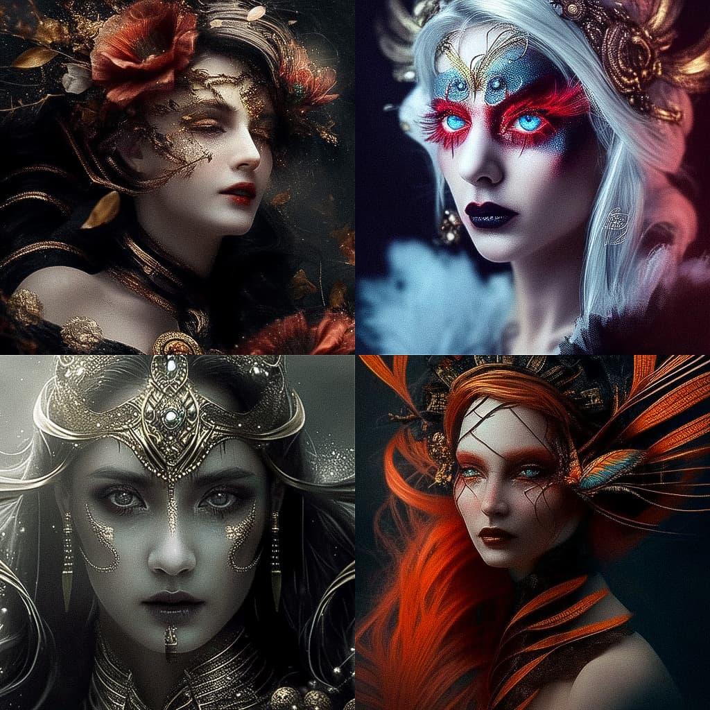 Rebeca Saray style, Midjourney Niji 5, render 1 of 4