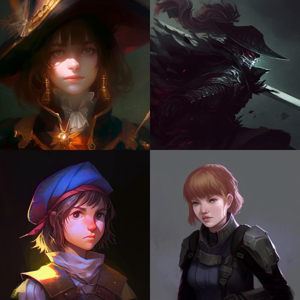 Rembrandt style, Midjourney Niji 4, render 1 of 4