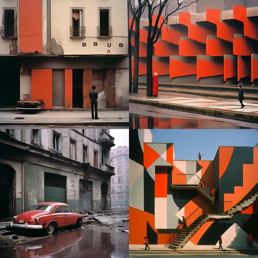 Rene Burri style, Midjourney Niji 5, render 1 of 4