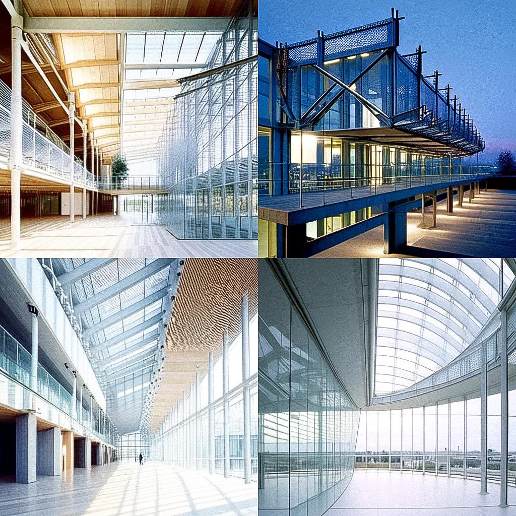 Renzo Piano style, Midjourney Niji 4, render 1 of 4